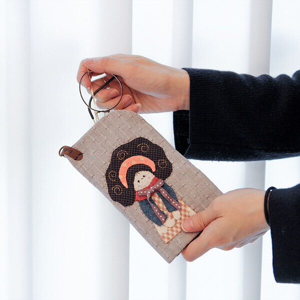 [바이핸즈] 퀼트패키지 소품 - 뽀글소녀 선글라스 케이스