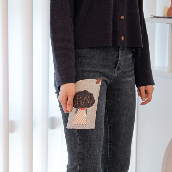 [바이핸즈] 퀼트패키지 소품 - 뽀글소녀 선글라스 케이스