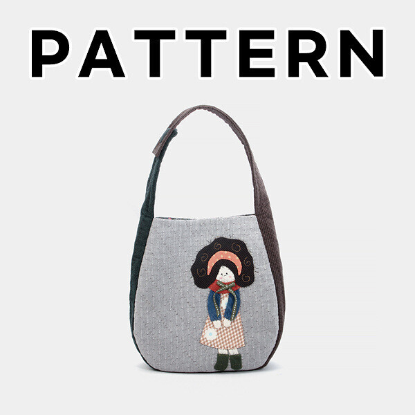 [바이핸즈] 퀼트도안 - 뽀글소녀 숄더백