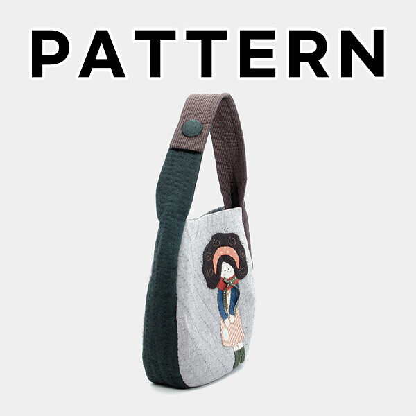 [바이핸즈] 퀼트도안 - 뽀글소녀 숄더백