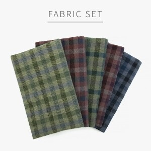 [원단패키지] 바이핸즈 워싱 선염체크 5종 - 45cm x 26cm BSH5409 (set)