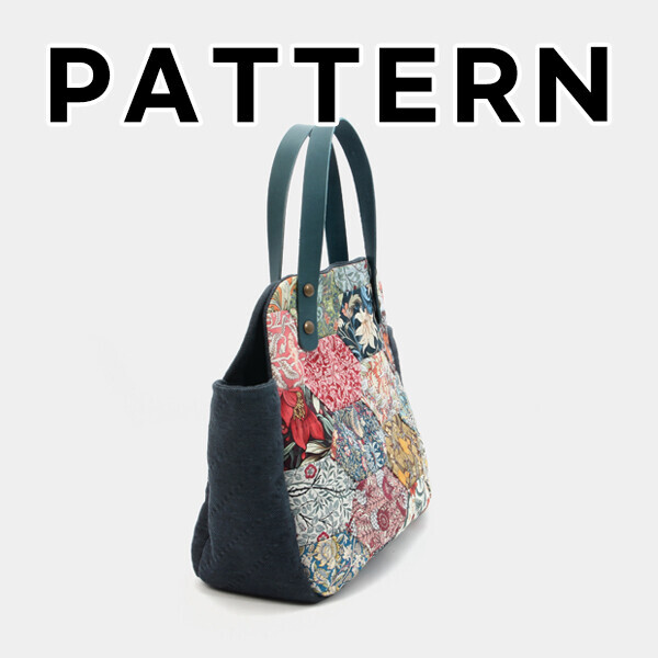 [바이핸즈] 퀼트도안 - 스크랩 플라워 토트백