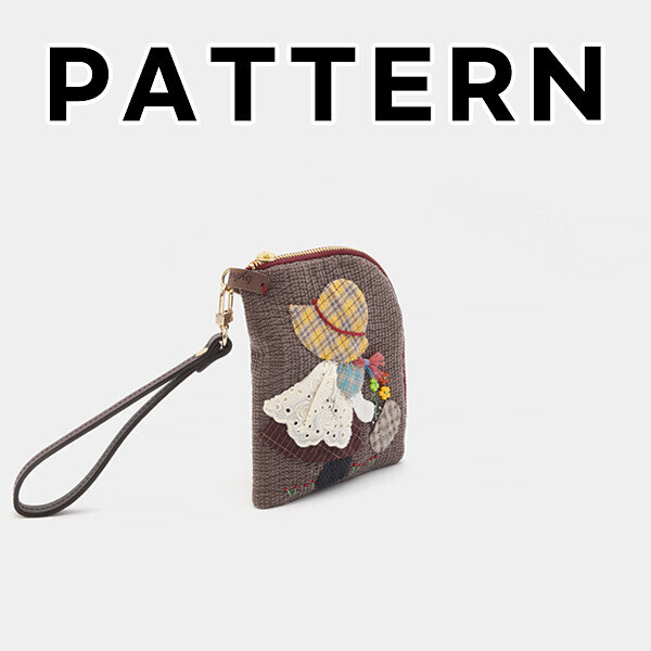 [바이핸즈] 퀼트도안 - 보넷걸 미니지갑