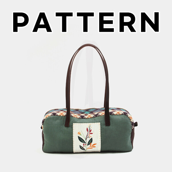 [바이핸즈] 퀼트도안 - 모던플라워 바게트백