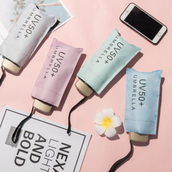 [생활용품2] 미니 포켓 우양산 휴대용 초경량 우산 UV차단 양산 (개별발송) ☆