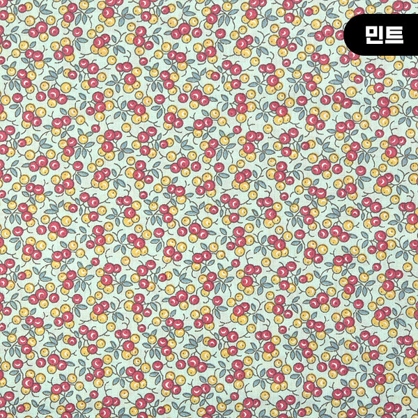 퀼트의시작은? 엔조이퀼트와 함께,[수입원단] 대폭 면원단 쁘띠 후루츠 코튼프린트원단 ☆