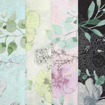 [원단패키지] 코스모 보태니컬 시팅 01 프린트 4종 - 45cm x 26cm JSH5205 (set)