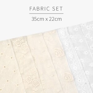 [원단패키지] 바이핸즈 아일렛 레이스 26 5종 - 35cm x 22cm (set)