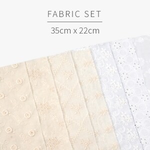 [원단패키지] 바이핸즈 아일렛 레이스 28 5종 - 35cm x 22cm (set)