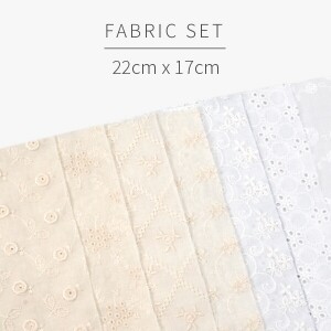 [원단패키지] 바이핸즈 아일렛 레이스 29 5종 - 22cm x 17cm (set)