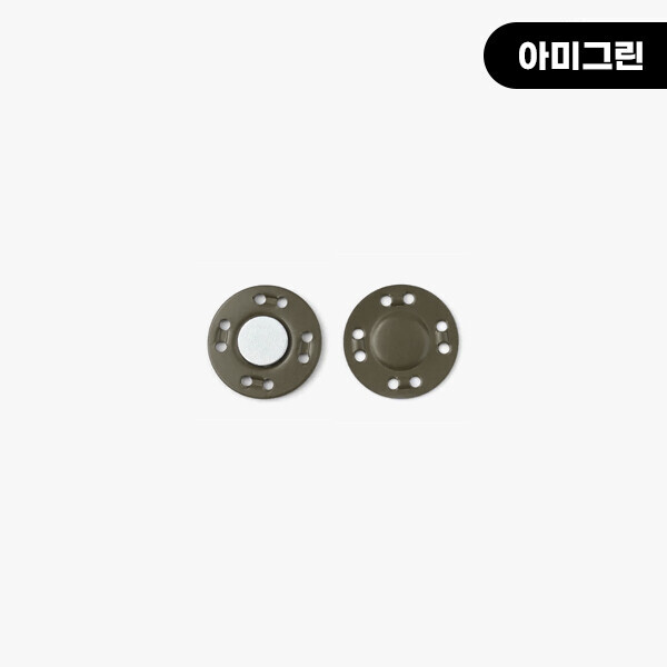 퀼트의시작은? 엔조이퀼트와 함께,메탈 원형 스냅 자석단추 12.5mm - 5쌍 세트