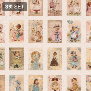 홀리하비 스타일 빈티지 소녀 하프린넨 커트지 140cm x 60cm (S) - 3컷 1세트 (개)