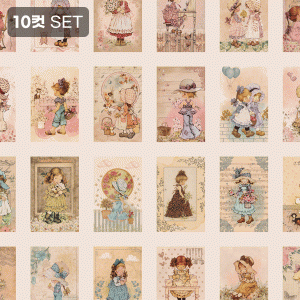 홀리하비 스타일 빈티지 소녀 하프린넨 커트지 140cm x 60cm (S) - 10컷 1세트 (개)