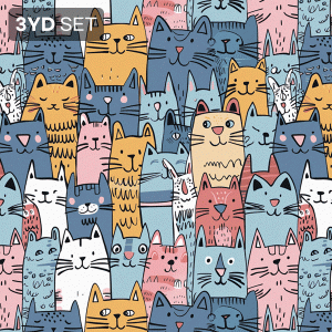 DTP 냥냥 고양이 대행진 - 3YD 1세트 (개)