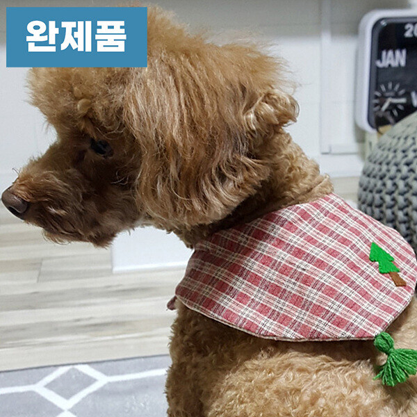 [바이핸즈] 퀼트완제품 소품 - 애견 요일스카프 (코랄)