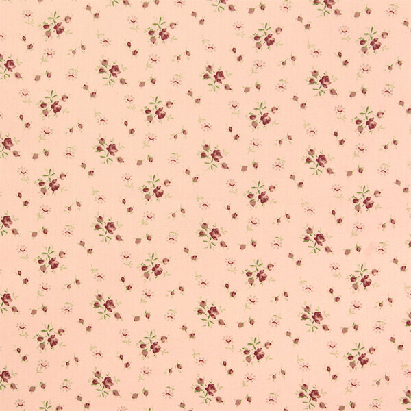 [유와] 로즈 앤 마가렛 셔팅 프린트원단 - 살몬핑크 (1/4yd) 824935-D