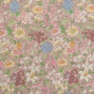 [국산린넨] 대폭 사파이어플로라 린넨 프린트원단 - 핑크 (1/2Yd)