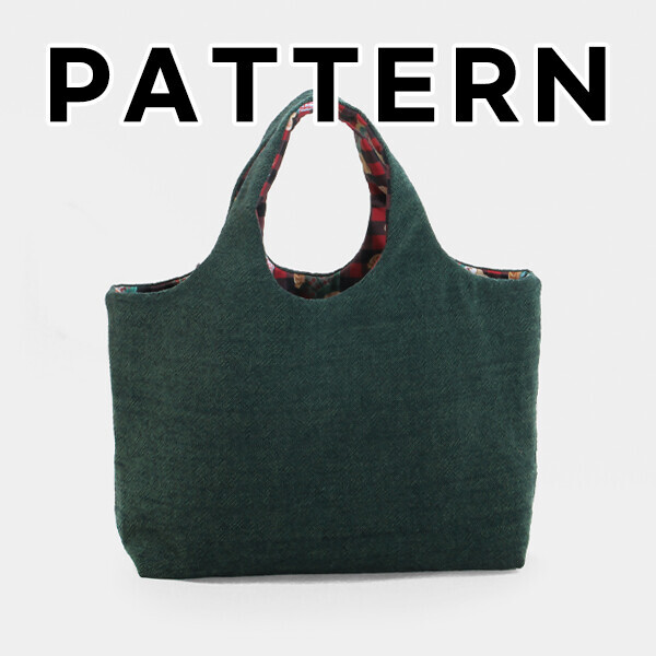 퀼트의시작은? 엔조이퀼트와 함께,[바이핸즈] 퀼트도안 - 베어체크 리버서블 에코백