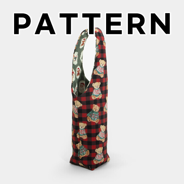 퀼트의시작은? 엔조이퀼트와 함께,[바이핸즈] 퀼트도안 - 베어체크 텀블러백