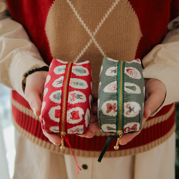 퀼트의시작은? 엔조이퀼트와 함께,[바이핸즈] 퀼트패키지 소품 - 크리스마스 파우치 2개 세트