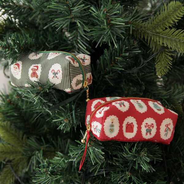 퀼트의시작은? 엔조이퀼트와 함께,[바이핸즈] 퀼트패키지 소품 - 크리스마스 파우치 2개 세트