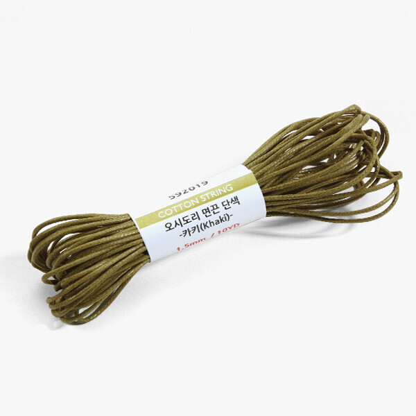 퀼트의시작은? 엔조이퀼트와 함께,[퀼트부자재] 오시도리 면끈 1.5mm - 카키(10YD) 1.5-06