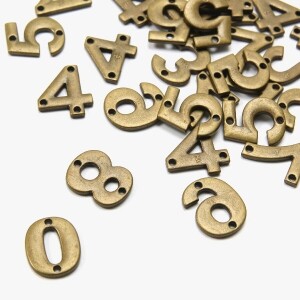 [장식부자재] 고급 숫자 청동 라벨 0~9 (옵션선택) (개)