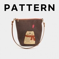 [바이핸즈] 퀼트도안 - 누빔 고양이 숄더백 (개)