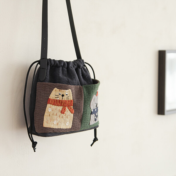 퀼트의시작은? 엔조이퀼트와 함께,[바이핸즈] 퀼트패키지 가방 - 고양이와 코알라 숄더백