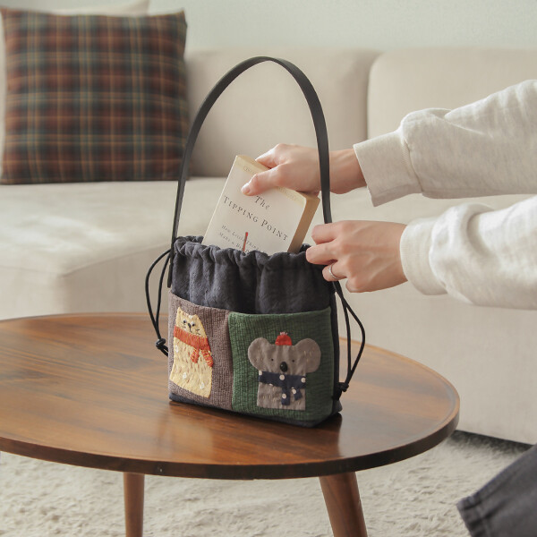 퀼트의시작은? 엔조이퀼트와 함께,[바이핸즈] 퀼트패키지 가방 - 고양이와 코알라 숄더백