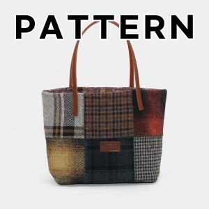 [바이핸즈] 퀼트도안 - 울체크 핸드메이드 토트백 (개)