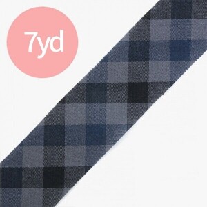 [바이핸즈] 워싱 선염체크 바이어스 B191(네이비) 7yd (개)