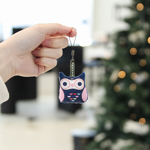[바이핸즈] 퀼트패키지 소품 - 부엉이 키링