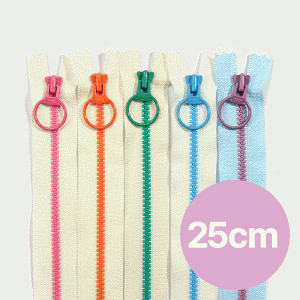 [YKK] 비슬론 콤비 지퍼 3호 5개 세트 - 25cm ※ (set)