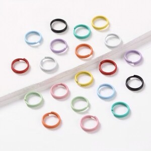 컬러 키링 연결고리 O링 8mm 100개 세트 (set)