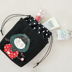 [바이핸즈] 퀼트패키지 소품 - 딸기소녀 스트링 파우치 (개)