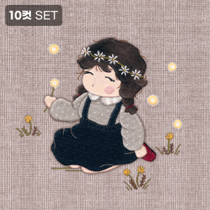 [퀼트바이엘&바이핸즈] DTP 옥스포드 대폭 베이비엘 아플리케 입체프린트 커트지 (EYCD-54) - 10컷 1세트 (개)