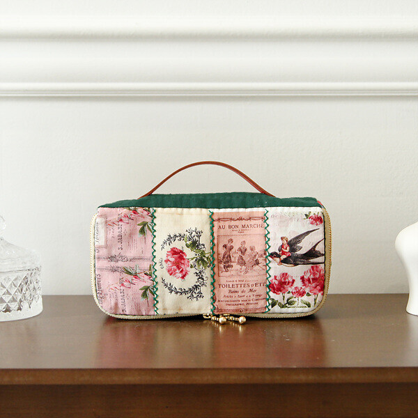 [바이핸즈] 퀼트패키지 소품 - 로즈 사각 파우치