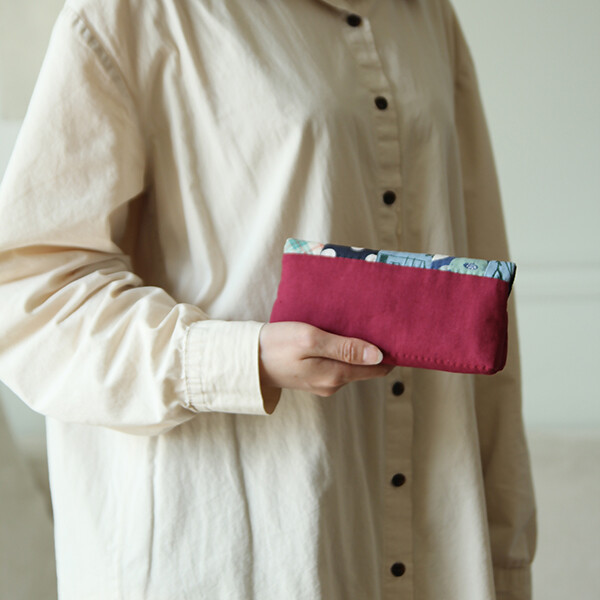 [바이핸즈] 퀼트패키지 소품 - 하프린넨 스퀘어 선글라스케이스