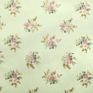 코튼프린트 60수 론(아사) 민트부케 프린트원단 민트 (개)