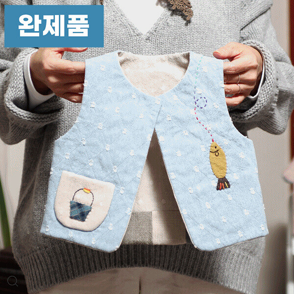 [바이핸즈] 퀼트완제품 소품 - BEAR 조끼