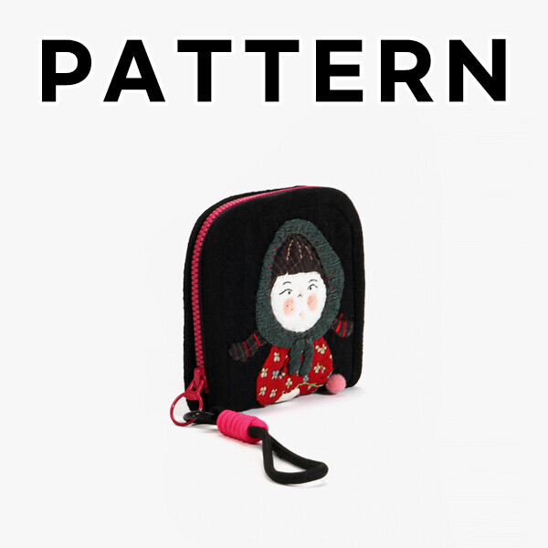 [바이핸즈] 퀼트도안 - 딸기소녀 반지갑