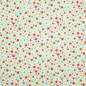 코튼프린트 프릴리 프린트원단 아이보리 CS3438-A (1/2Yd)