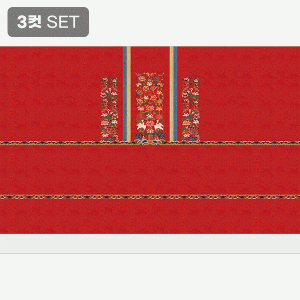 DTP 코튼 전통 활옷 길상자수 앞치마 커트지 원단 150cm x 105cm 3컷 1세트 (개)