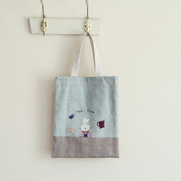 [바이핸즈] 퀼트완제품 가방 - 퀼팅타임 에코백 (블루)