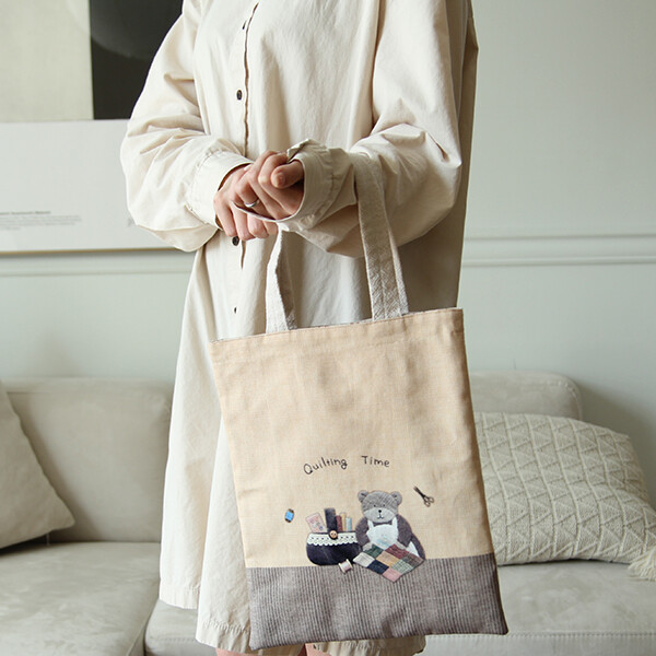 [바이핸즈] 퀼트완제품 가방 - 퀼팅타임 에코백 (옐로우)