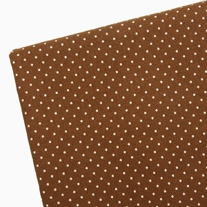 20수 미니 도트 프린트  면원단 퀼트원단 - 브라운화이트 JK3140 (1/2Yd)