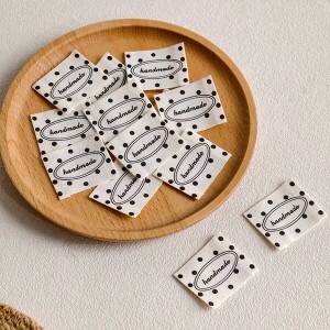 빈티지 도트 핸드메이드 패브릭 라벨 10개 SET (set)