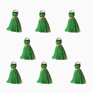 테슬 참장식 파츠 그린 2.4cm 10개 세트 (set)