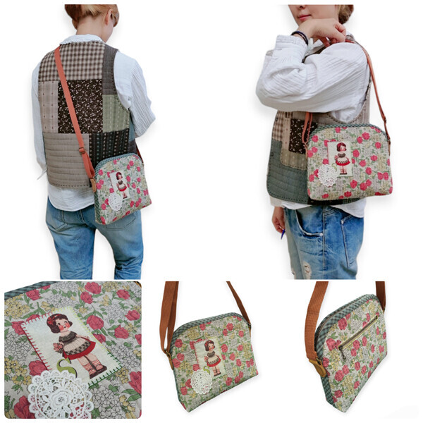 [핸드메이드뿌냐] 퀼트패키지 가방 - 린넨누빔원단 빈티지백